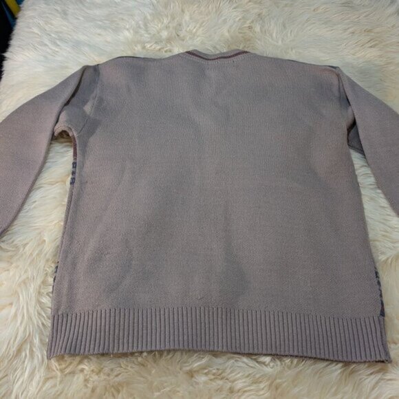 Vintage Gelifan V Neck Geometric Pattern Sweater Men Size XL - Picture 3 of 9